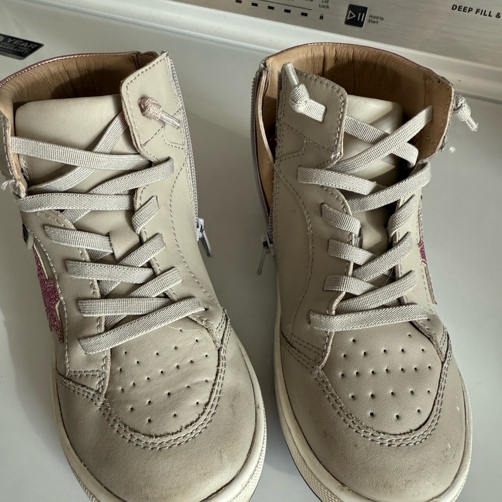 Old Soles Cream and Pink Kids Sneakers